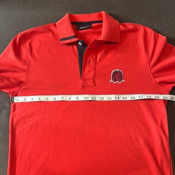 Men’s Maceoo Red Mozart Solid Tip Polo Shirt Size M (3) - Picture 9 of 16